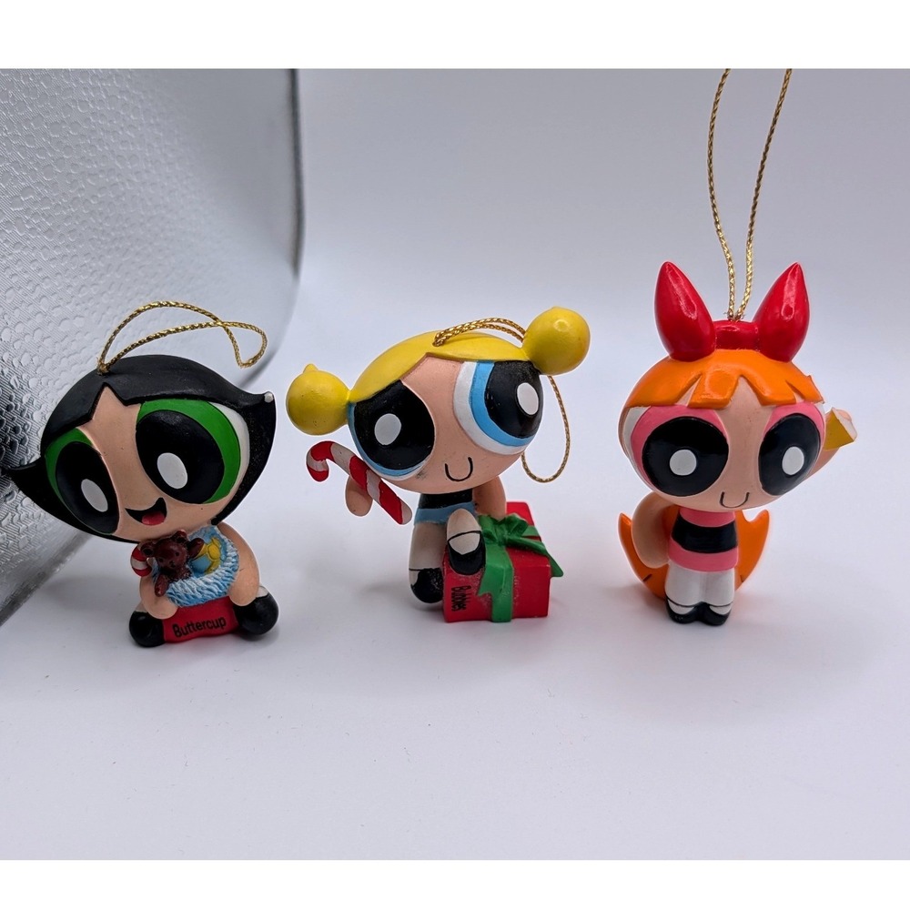 Powerpuff Girls Holiday Ornaments Set Blossom Bubbles Buttercup Cartoon Network‎